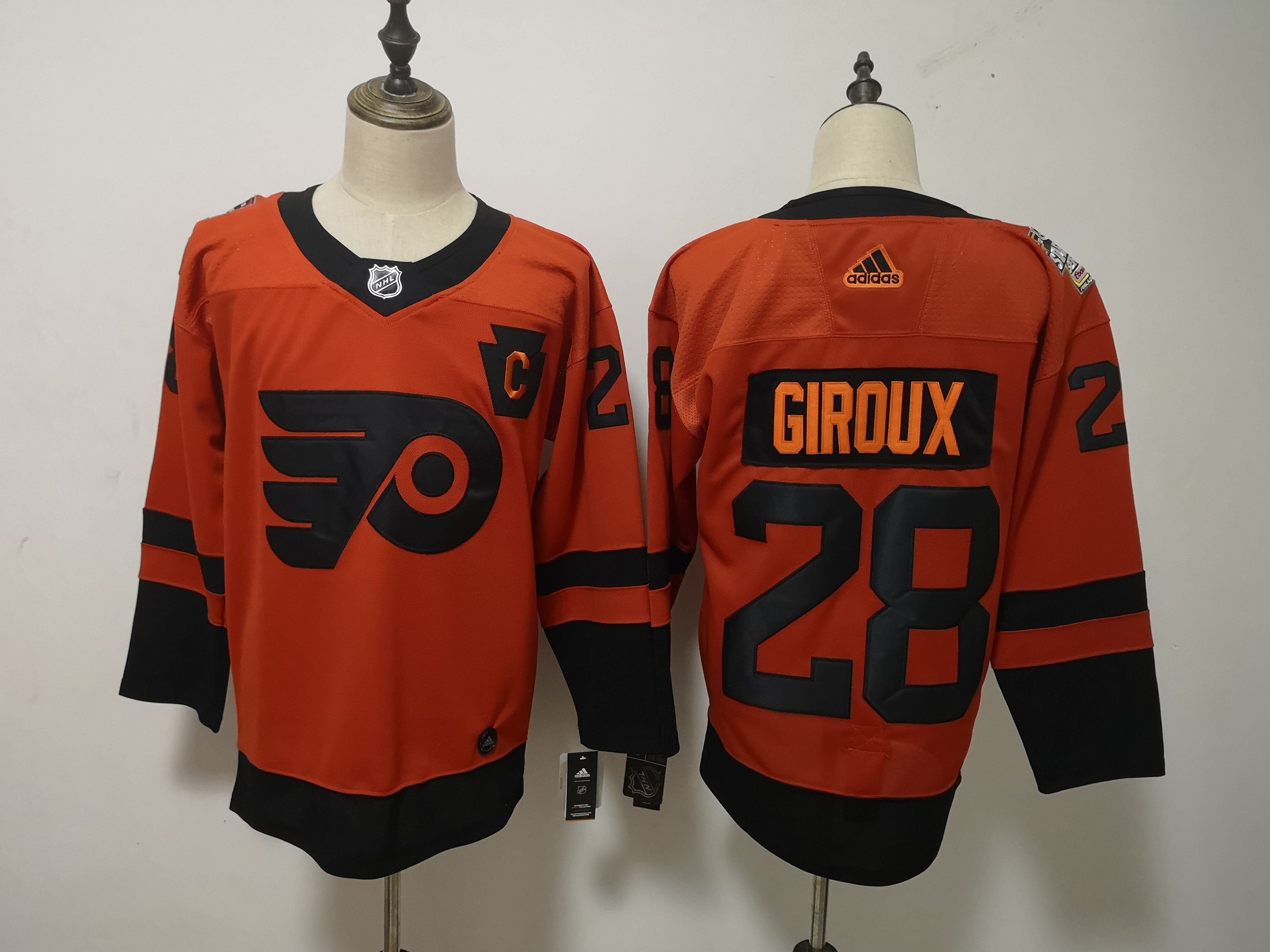 Men Philadelphia Flyers #28 Giroux Orange Adidas Third Edition Adult NHL Jersey->philadelphia flyers->NHL Jersey